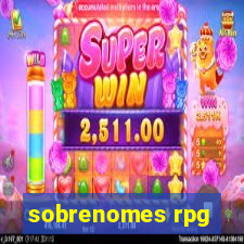 sobrenomes rpg